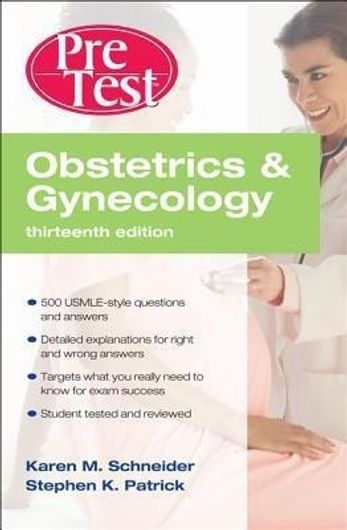 Buy Obstetrics And Gynecology PreTest Self-Assessment And Review, Thirteenth Edition (English, Paperback) Online at Best Price - GlowMirror