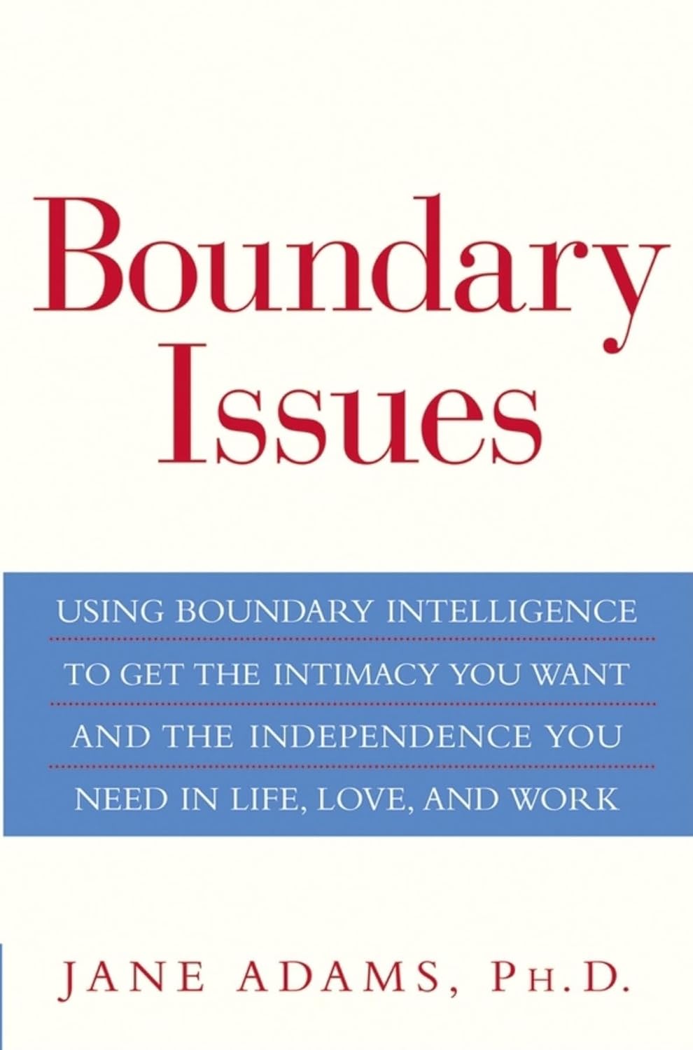 Buy Boundary Issues: Using Boundary Intelligence To Get The Intimacy You Want And The Independence You Need In Life, Love, And Work (English, Hardcover... Online at Best Price - GlowMirror