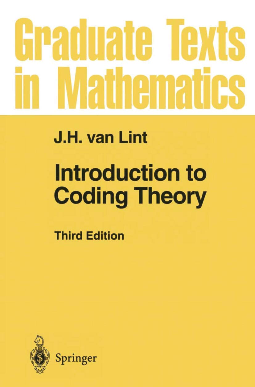 Buy Introduction to Coding Theory: 86 (Graduate Texts in Mathematics) (English, Hardcover, J.H. van Lint) Online at Best Price - GlowMirror